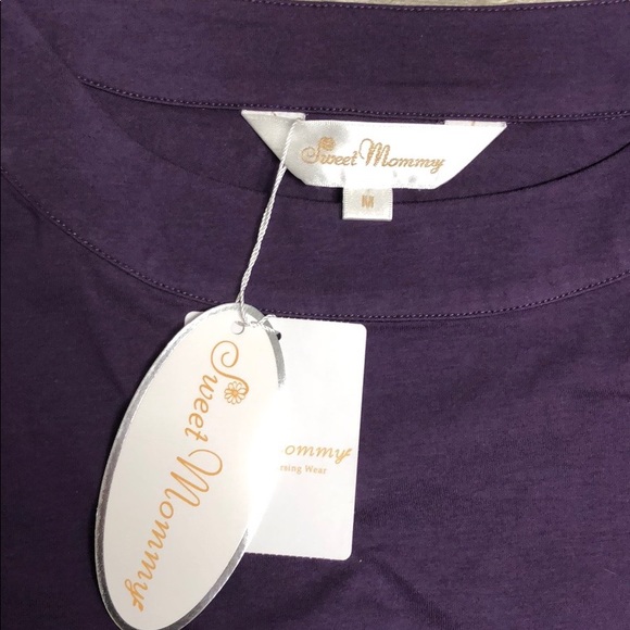 NWT Sweet Mommy Nursing Long Sleeve Medium Top - Picture 4 of 8